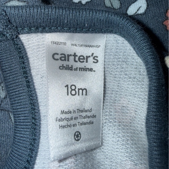 Carter’s Baby Girl Floral Long-Sleeve Jumpsuit - Picture 3 of 3